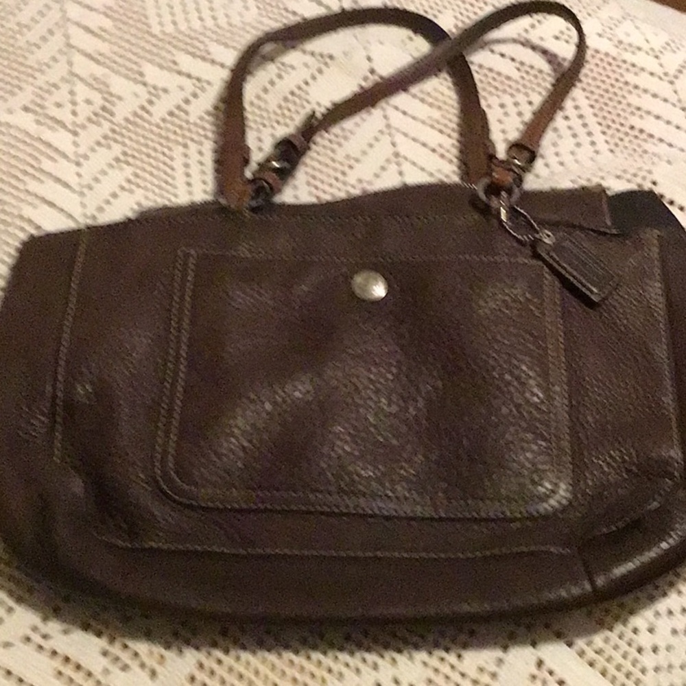 Coach Elegant Brown Leather Handbag